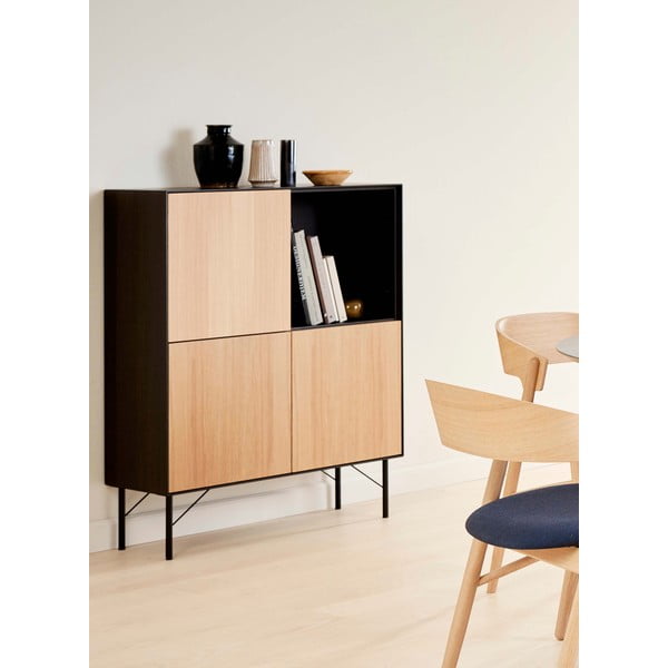 Čierna vysoká komoda 90.8x110.8 cm Edge by Hammel - Hammel Furniture-image-1