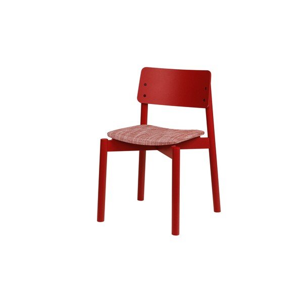 Červená stohovateľná jedálenská stolička Wem – noo.ma