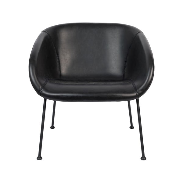 Čierne kreslo z umelej kože Zuiver Feston-image-2