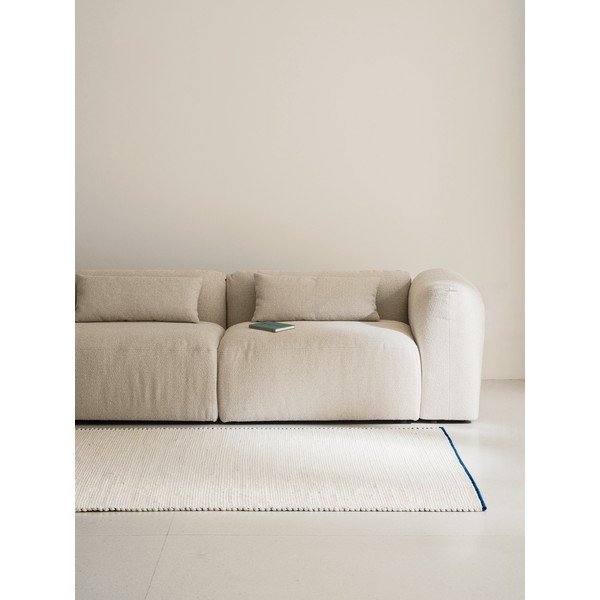 Modrý/béžový ručne tkaný vlnený koberec 140x200 cm Lenu – noo.ma-image-4