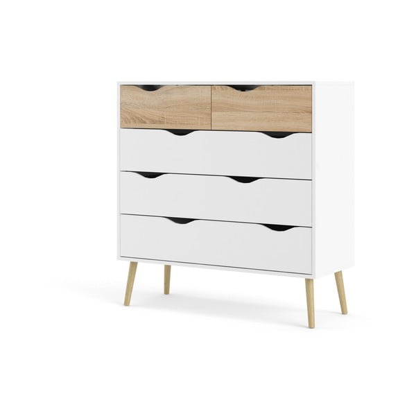 Biela komoda Tvilum Oslo, 99 x 101 cm-image-3