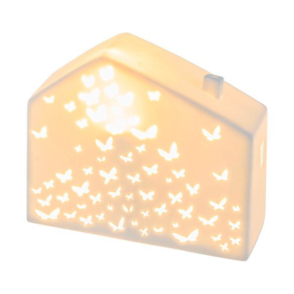 Biela stolová svetelná dekorácia Butterfly – Ego Dekor
