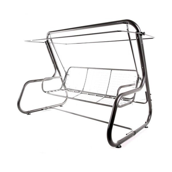 Sivá kovová záhradná hojdačka Rimini – Dajar-image-1