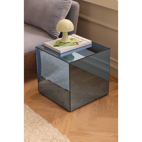 Sklenený odkladací stolík 45,5x45,5 cm Cube – Ellos Home-image-1