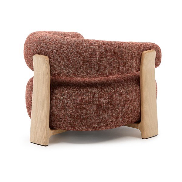 Ženilkové kreslo v terakotovej farbe Granite – Kave Home-image-4