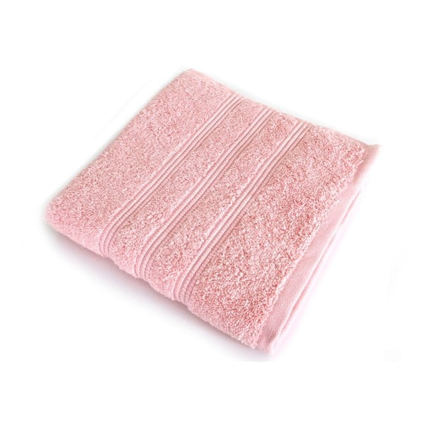 Lososovoružový uterák z česanej bavlny Irya Home Classic, 30 × 50 cm