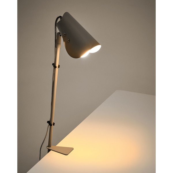 Svetlosivá kovová stolová lampa s klipom (výška  51 cm) Jula – Kave Home-image-2