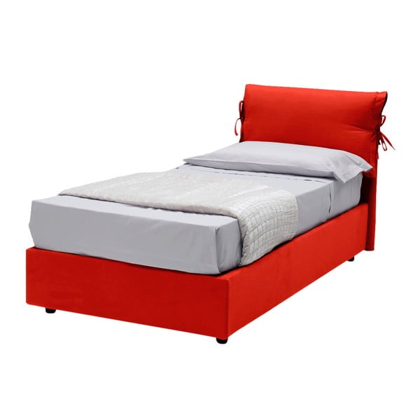 Červená jednolôžková posteľ s úložným priestorom 13Casa Iris, 90 × 190 cm