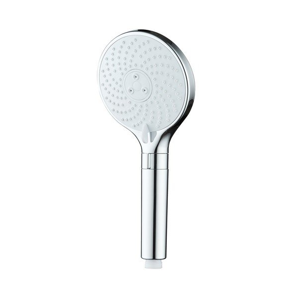 Plastová sprchová hlavica v lesklej striebornej farbe ø 12 cm Water Saving – Wenko-image-3