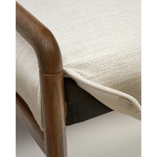 Krémová/v prírodnej farbe ženilková lavica Macaret – Kave Home-image-4