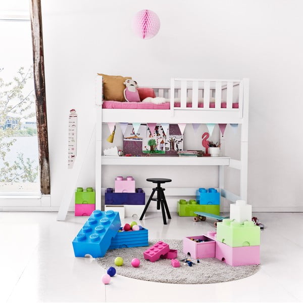 Svetlomodrý úložný box štvorec LEGO®-image-2