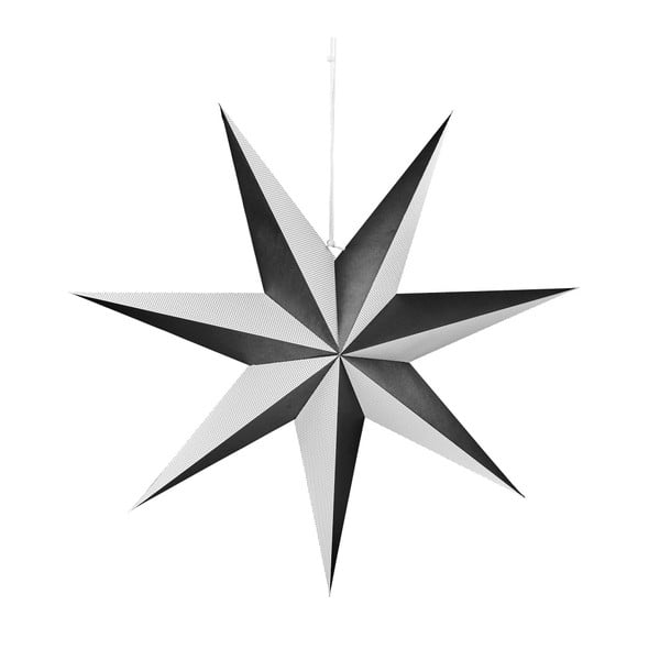 Čiernobiela papierová dekoratívna hviezda Butlers Magica, ⌀ 60 cm