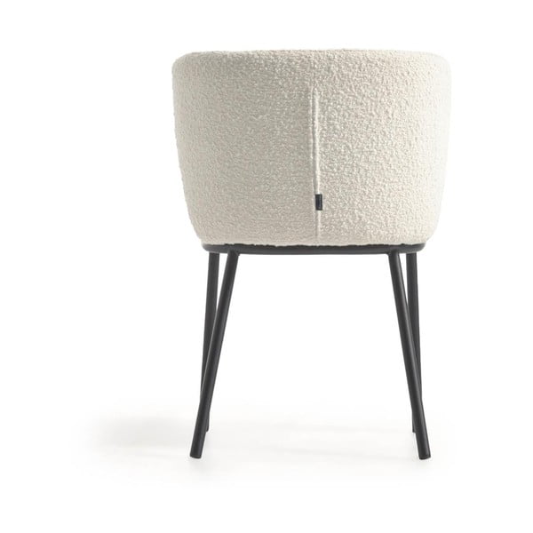 Biele čalúnené jedálenské kreslo Ciselia – Kave Home-image-3