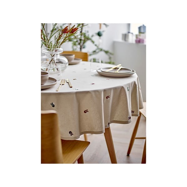 Bavlnený obrus ø 180 cm Hearts Embloidery – Södahl-image-4