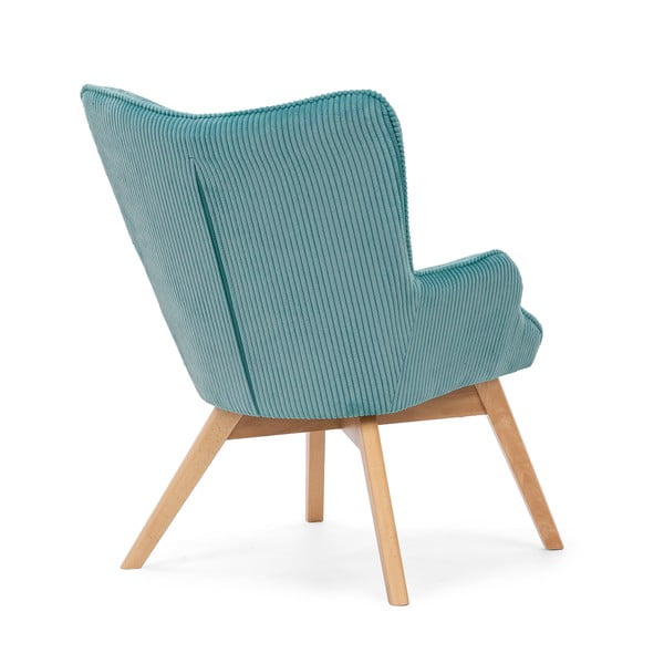 Tyrkysové menčestrové kreslo Niko – Ropez-image-3