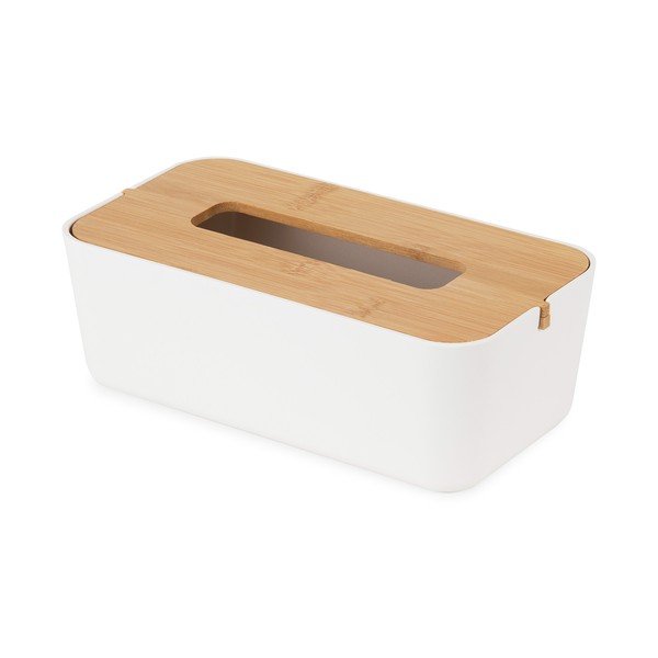 Biely box na vreckovky s bambusovým vekom Compactor Basic-image-2