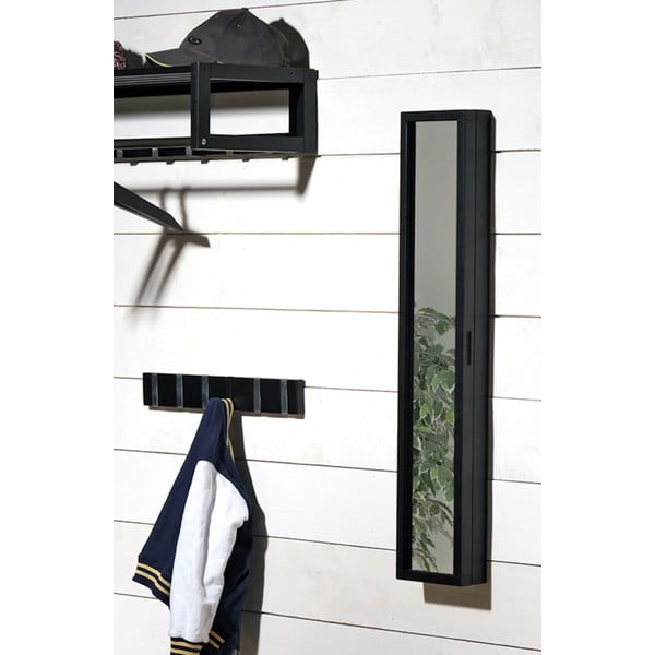 Čierny nástenný vešiak z dubového dreva Confetti – Rowico-image-2