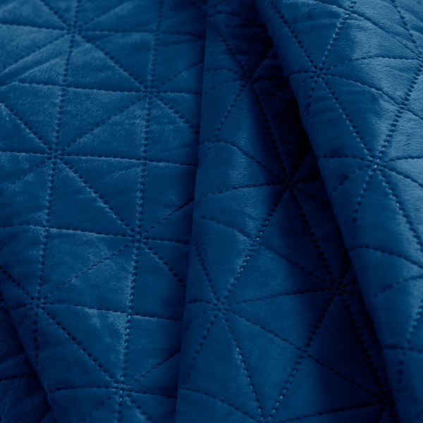 Modrý pléd cez posteľ AmeliaHome Laila Royal, 220 x 240 cm-image-3