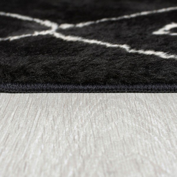 Čierny umývateľný koberec 160x230 cm Imran – Flair Rugs-image-4