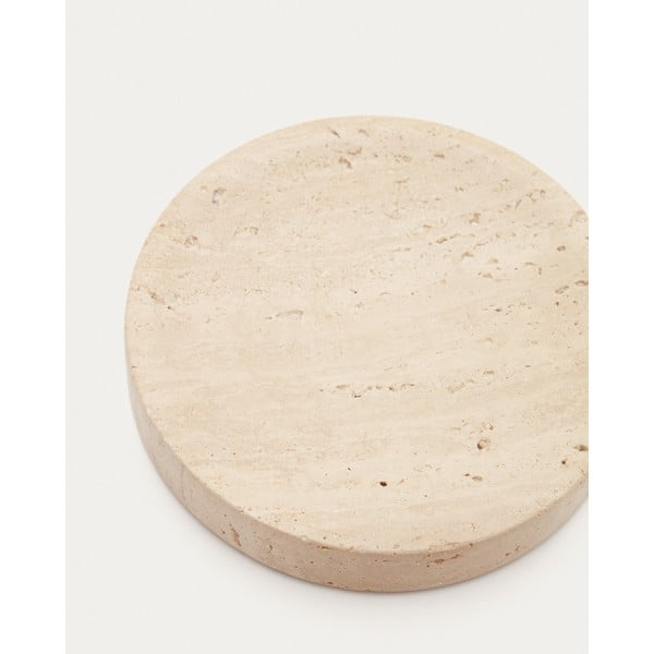 Béžová kamenná nádobka na mydlo Macre – Kave Home-image-3