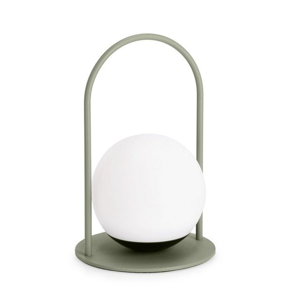 Zelená LED stolová lampa so stmievačom s plastovým tienidlom (výška  21 cm) Pansy – Bizzotto-image-2