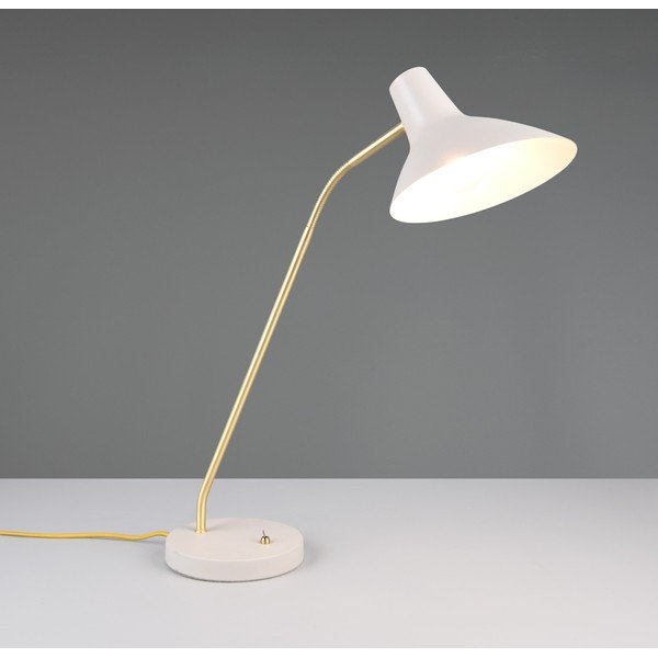 Stolová lampa s ohýbateľnou konštrukciou v zlatej farbe/slonovinová (výška  54 cm) Traveller – Trio-image-1