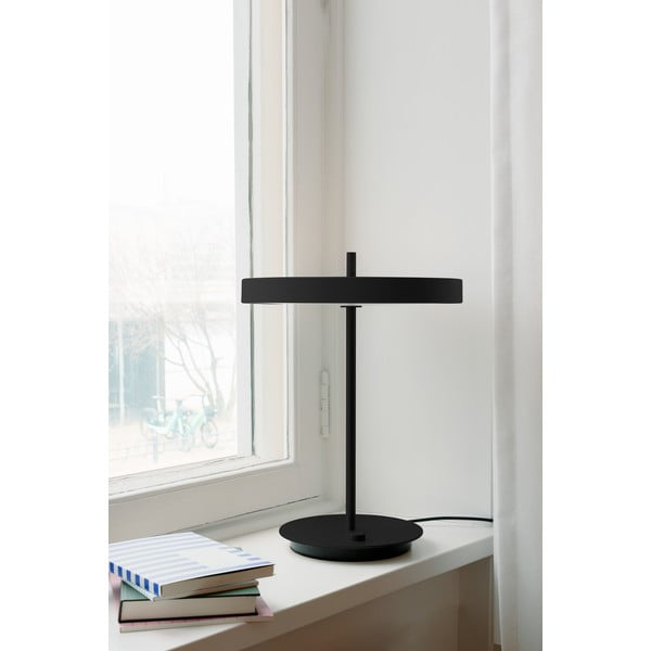 Čierna kovová LED stmievateľná stolová lampa s kovovým tienidlom (výška 41,5 cm) Asteria Table – UMAGE-image-1