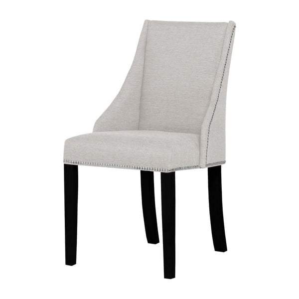 Krémovobiela stolička s čiernymi nohami Ted Lapidus Maison Patchouli