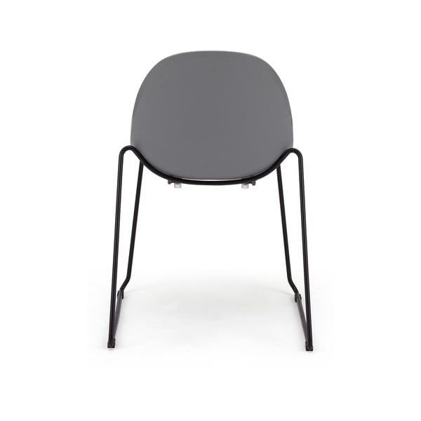 Súprava 2 sivých jedálenských stoličiek s čiernymi nohami Bonami Selection Viva-image-4