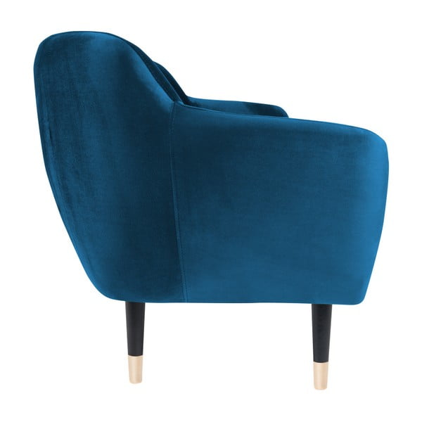 Modrá pohovka s čiernymi nohami Mazzini Sofas Benito, 158 cm-image-3