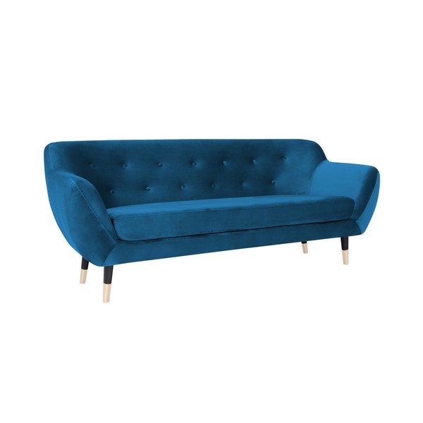 Modrá pohovka s čiernymi nohami Mazzini Sofas Amelie, 188 cm-image-2