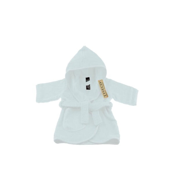 Biely bavlnený detský župan veľkosť 0-12 mesiacov - Tiseco Home Studio