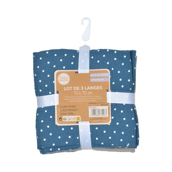 Mušelínové plienky 3 ks – Bébé Douceur-image-3