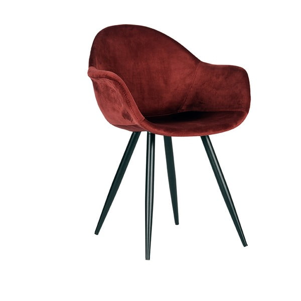 Červené zamatové jedálenské stoličky v súprave 2 ks Forli – LABEL51