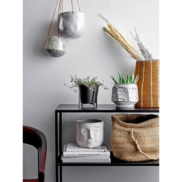 Biely terakotový kvetináč Bloomingville Ignacia, výška 15,5 cm-image-1