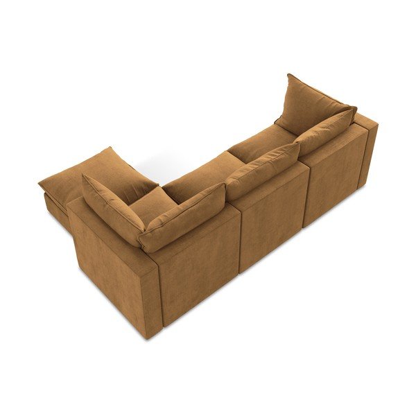 Terakotová rohová pohovka (pravý roh/s leňoškou) Manao – Makamii-image-3