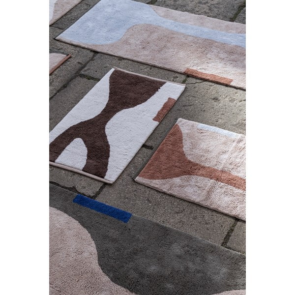 Prateľný bavlnený behúň v tehlovej a béžovej farbe 70x150 cm Figura – Mette Ditmer Denmark-image-3