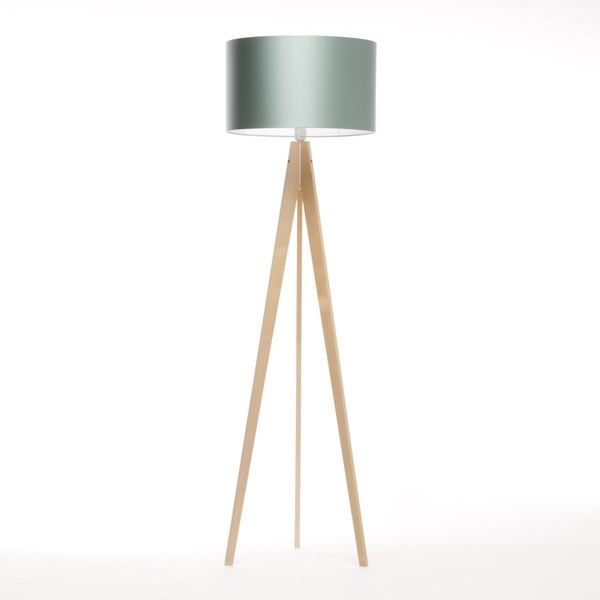 Oceľovomodrá stojacia lampa 4room Artist, breza, 150 cm