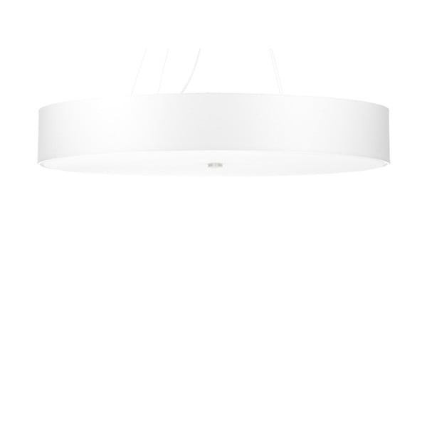 Biele závesné svietidlo s textilným tienidlom ø 90 cm Herra – Nice Lamps