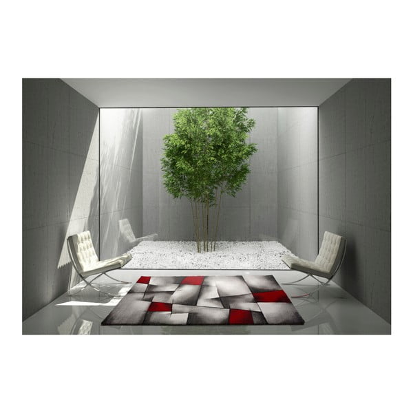 Červeno-sivý koberec Universal Malmo, 140 × 200 cm-image-1