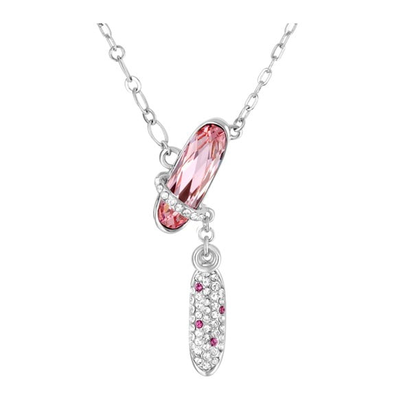 Náhrdelník s ružovými krištáľmi Swarovski Elements Crystals Rhinestone