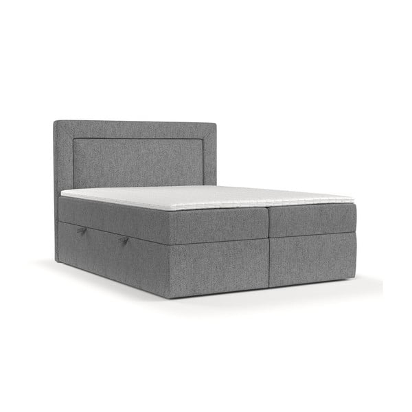 Sivá boxspring posteľ s úložným priestorom 140x200 cm Imagine – Maison de Rêve