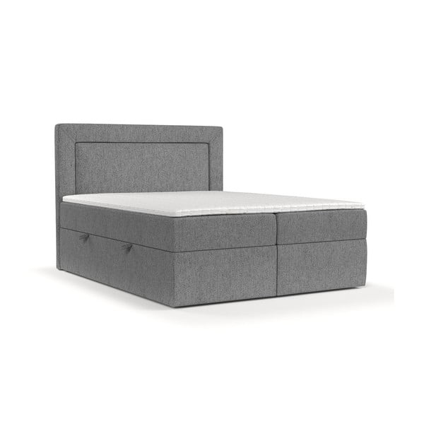 Sivá boxspring posteľ s úložným priestorom 160x200 cm Imagine – Maison de Rêve