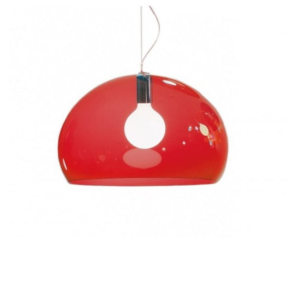 Červené stropné svietidlo Kartell Fly, ⌀ 52 cm