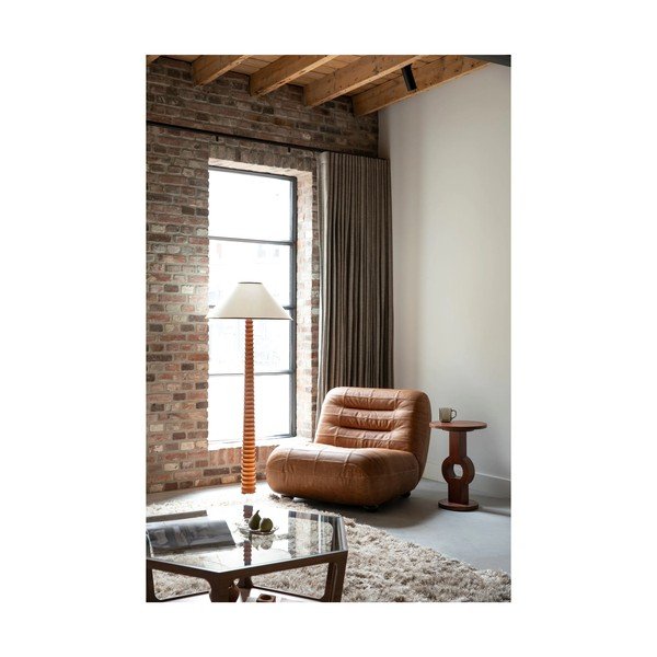 Koňakovohnedé kožené kreslo Wyatt – Dutchbone-image-1