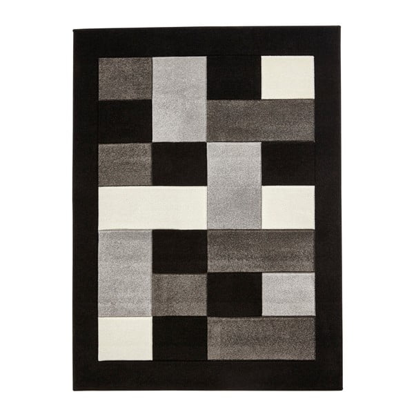 Sivo-čierny koberec Think Rugs Matrix, 80 × 150 cm