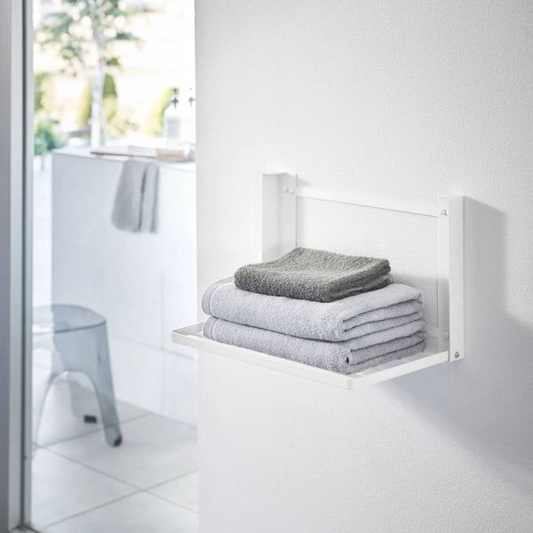 Matne biela nástenná oceľová kúpeľňová polička Tower – YAMAZAKI-image-4