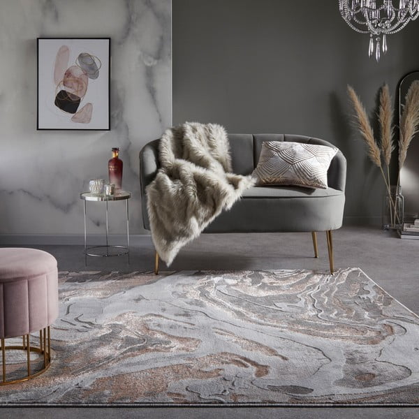 Sivo-béžový koberec 160x230 cm Marbled – Flair Rugs-image-1
