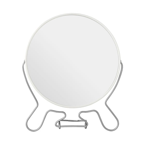 Biele obojstranné kozmetické zrkadlo Premier Housewares, 18 × 22 cm