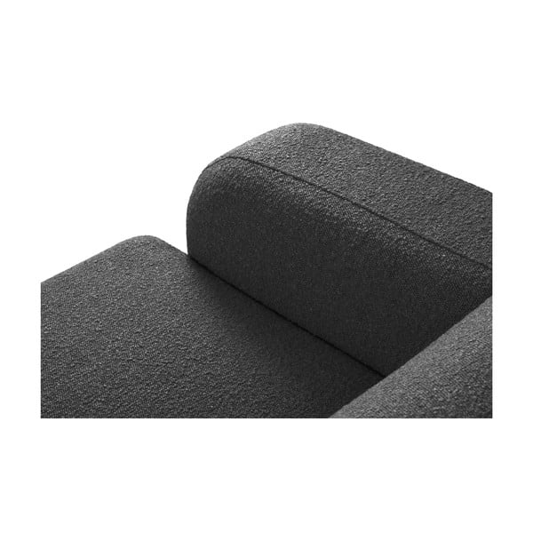 Tmavosivá rohová pohovka z textílie bouclé (pravý roh) Molino – Micadoni Home-image-4